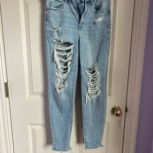 American Eagle Outfitters Blue Skinny Jeans Distressed